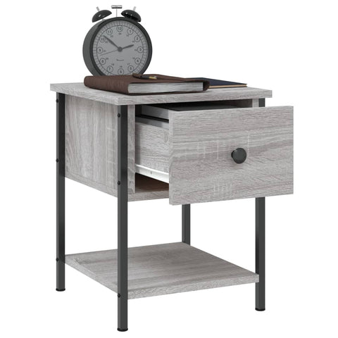 vidaXL Nachttisch Grau Sonoma 34x35,5x45 cm Holzwerkstoff