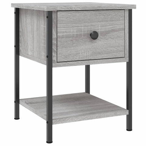 Nachttische 2 Stk. Grau Sonoma 34x35,5x45 cm Holzwerkstoff