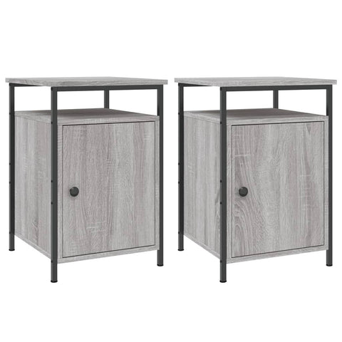 vidaXL Nachttische 2 Stk. Grau Sonoma 40x42x60 cm Holzwerkstoff