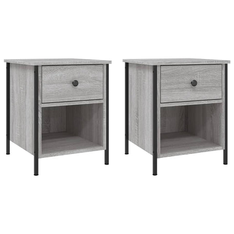 vidaXL Nachttische 2 Stk. Grau Sonoma 40x42x50 cm Holzwerkstoff