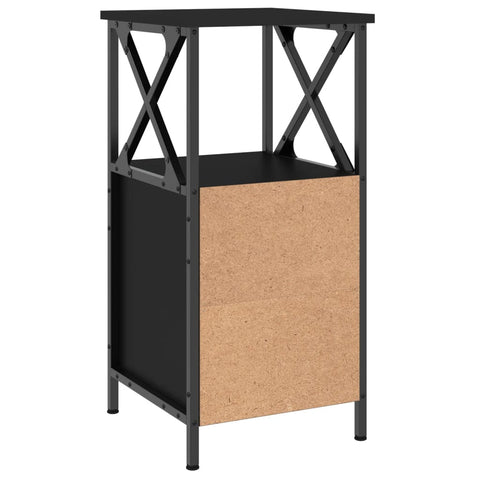 vidaXL Nachttisch Schwarz 34x35,5x70 cm Holzwerkstoff