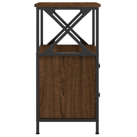 vidaXL Nachttische 2 Stk. Braun Eiche 34x35,5x70 cm Holzwerkstoff