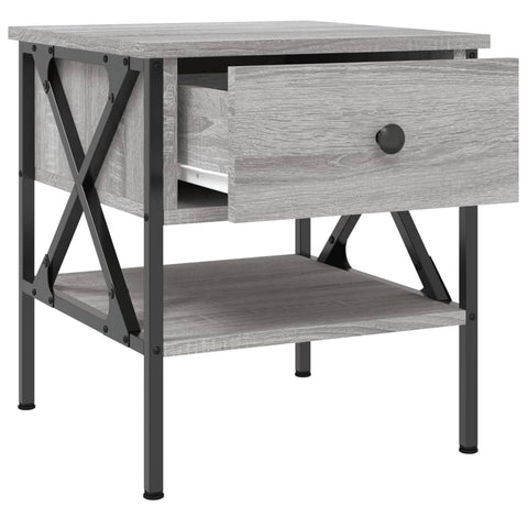 vidaXL Nachttische 2 Stk. Grau Sonoma 40x42x45 cm Holzwerkstoff