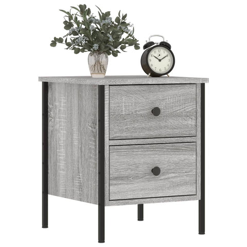 vidaXL Nachttische 2 Stk. Grau Sonoma 40x42x50 cm Holzwerkstoff