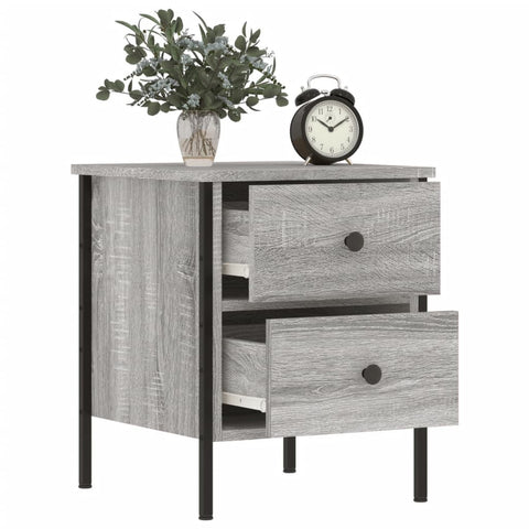 vidaXL Nachttische 2 Stk. Grau Sonoma 40x42x50 cm Holzwerkstoff