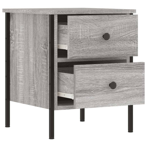 vidaXL Nachttische 2 Stk. Grau Sonoma 40x42x50 cm Holzwerkstoff