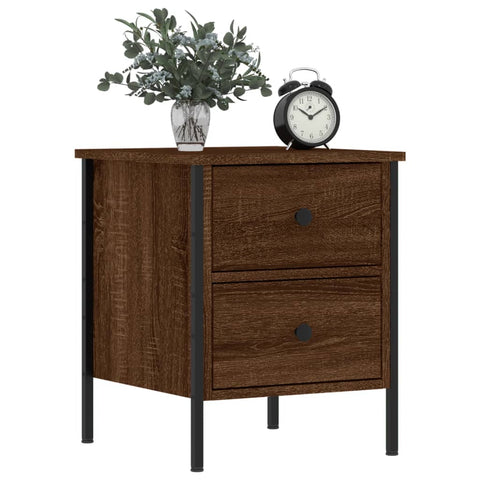 vidaXL Nachttische 2 Stk. Braun Eichen-Optik 40x42x50 cm Holzwerkstoff