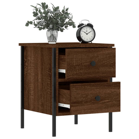 vidaXL Nachttische 2 Stk. Braun Eichen-Optik 40x42x50 cm Holzwerkstoff