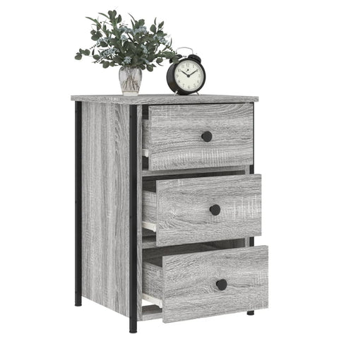 vidaXL Nachttische 2 Stk. Grau Sonoma 40x36x60 cm Holzwerkstoff