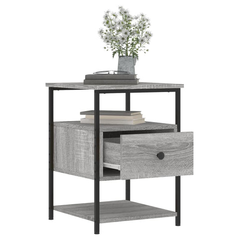 vidaXL Nachttische 2 Stk. Grau Sonoma 40x42x56 cm Holzwerkstoff