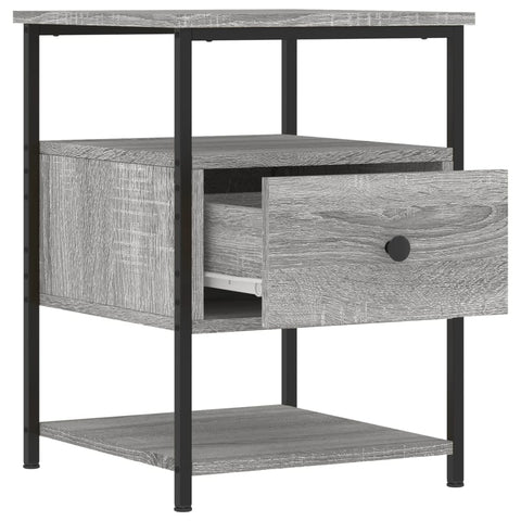 vidaXL Nachttische 2 Stk. Grau Sonoma 40x42x56 cm Holzwerkstoff