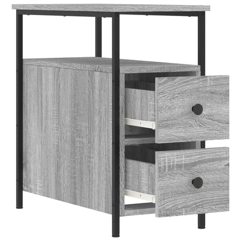 vidaXL Nachttische 2 Stk. Grau Sonoma 30x60x60 cm Holzwerkstoff