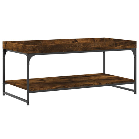 vidaXL Couchtisch Räuchereiche 100x49x45 cm Holzwerkstoff