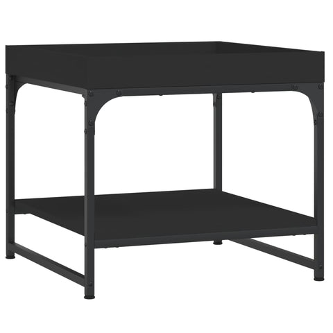 vidaXL Couchtisch Schwarz 49,5x49,5x45 cm Holzwerkstoff