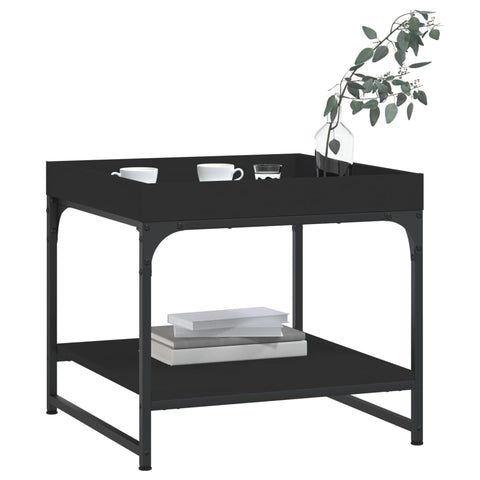 vidaXL Couchtisch Schwarz 49,5x49,5x45 cm Holzwerkstoff