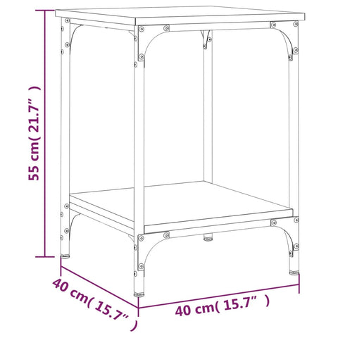 vidaXL Couchtisch Schwarz 40x40x55 cm Holzwerkstoff