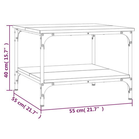 vidaXL Couchtisch Schwarz 55x55x40 cm Holzwerkstoff