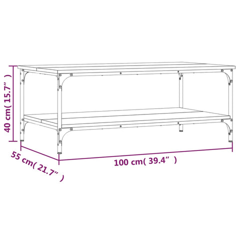 vidaXL Couchtisch Schwarz 100x55x40 cm Holzwerkstoff