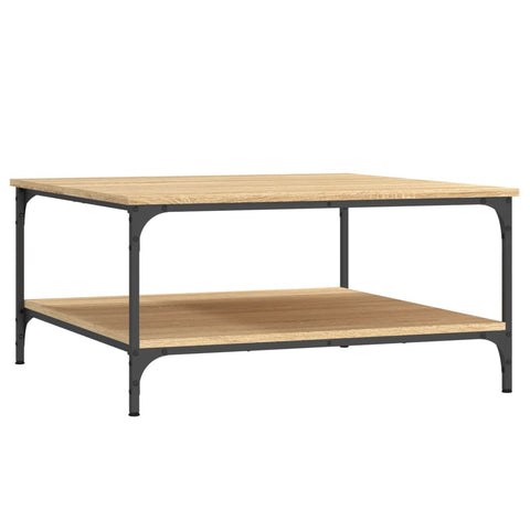 vidaXL Couchtisch Sonoma-Eiche 80x80x40 cm Holzwerkstoff