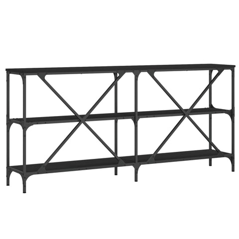 vidaXL Konsolentisch Schwarz 160x30x75 cm Holzwerkstoff und Eisen