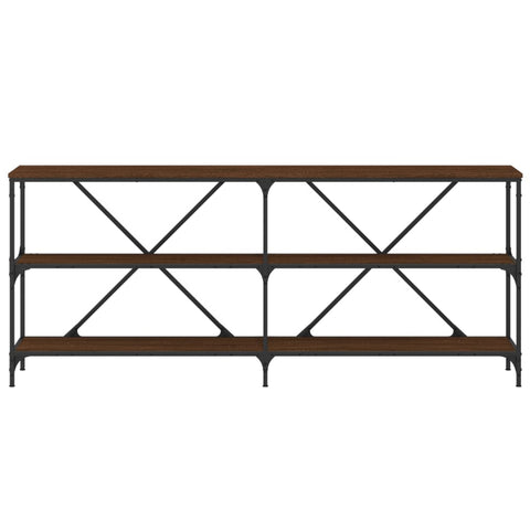 vidaXL Konsolentisch Braun Eiche 180x30x75 cm Holzwerkstoff und Eisen