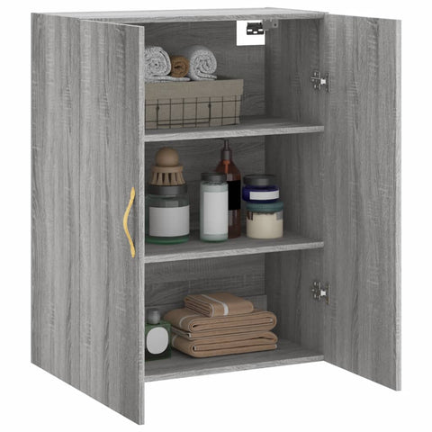 vidaXL Wandschrank Grau Sonoma 69,5x34x90 cm