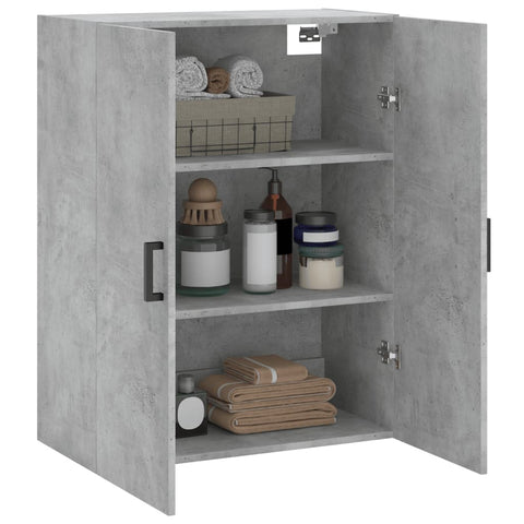 vidaXL Wandschrank Betongrau 69,5x34x90 cm