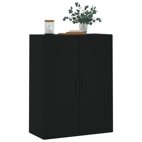 vidaXL Wandschrank Schwarz 69,5x34x90 cm