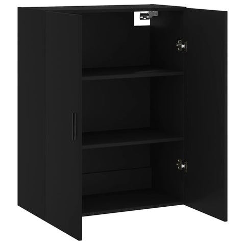 vidaXL Wandschrank Schwarz 69,5x34x90 cm