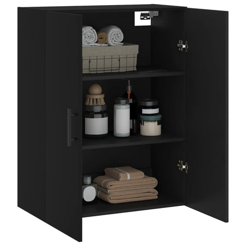 vidaXL Wandschrank Schwarz 69,5x34x90 cm