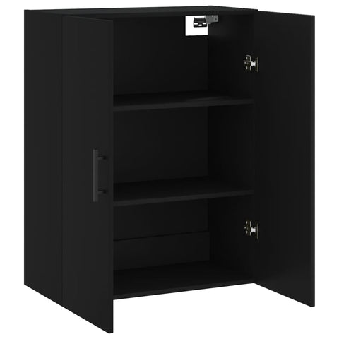 vidaXL Wandschrank Schwarz 69,5x34x90 cm