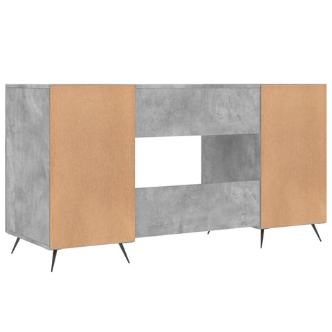 vidaXL Schreibtisch Betongrau 140x50x75 cm Holzwerkstoff