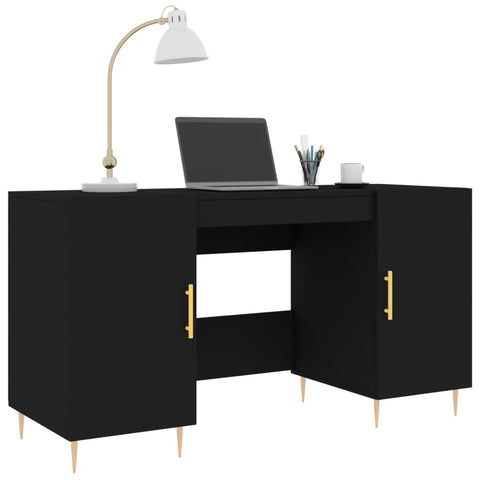 vidaXL Schreibtisch Schwarz 140x50x75 cm Holzwerkstoff