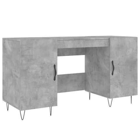 vidaXL Schreibtisch Betongrau 140x50x75 cm Holzwerkstoff