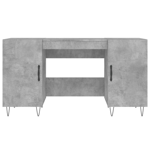 vidaXL Schreibtisch Betongrau 140x50x75 cm Holzwerkstoff