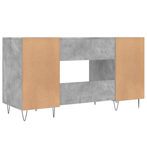 vidaXL Schreibtisch Betongrau 140x50x75 cm Holzwerkstoff