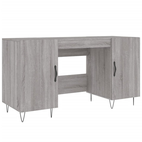 vidaXL Schreibtisch Grau Sonoma 140x50x75 cm Holzwerkstoff