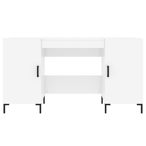 vidaXL Schreibtisch Hochglanz-Weiß 140x50x75 cm Holzwerkstoff