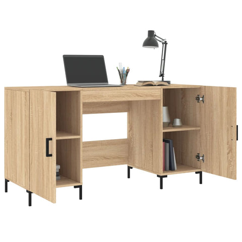 vidaXL Schreibtisch Sonoma-Eiche 140x50x75 cm Holzwerkstoff