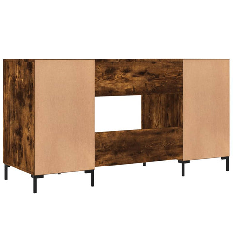 vidaXL Schreibtisch Räuchereiche 140x50x75 cm Holzwerkstoff