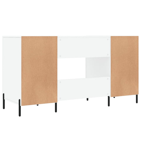 vidaXL Schreibtisch Hochglanz-Weiß 140x50x75 cm Holzwerkstoff