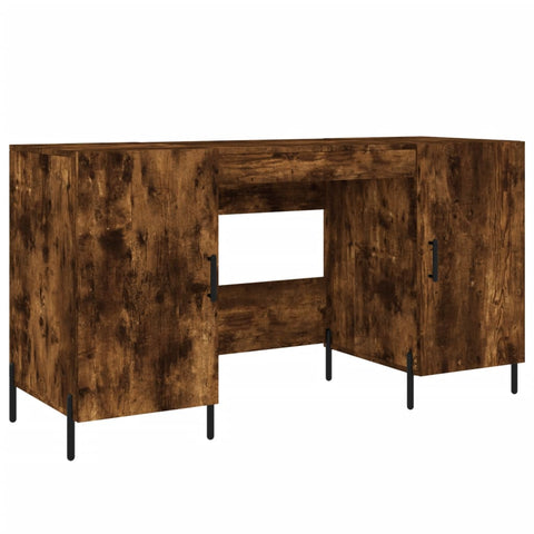 vidaXL Schreibtisch Räuchereiche 140x50x75 cm Holzwerkstoff