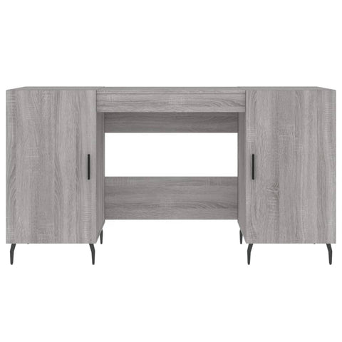 vidaXL Schreibtisch Grau Sonoma 140x50x75 cm Holzwerkstoff