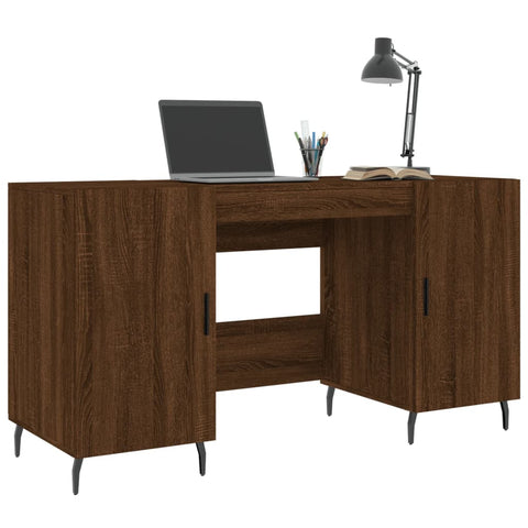 vidaXL Schreibtisch Braun Eichen-Optik 140x50x75 cm Holzwerkstoff