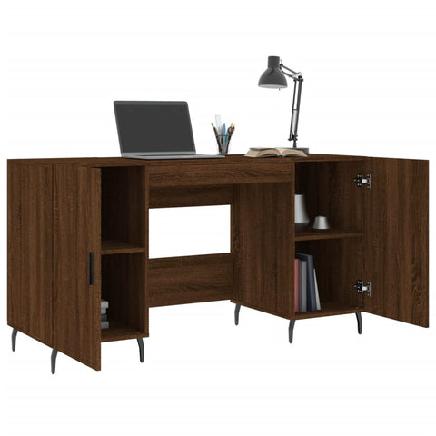 vidaXL Schreibtisch Braun Eichen-Optik 140x50x75 cm Holzwerkstoff