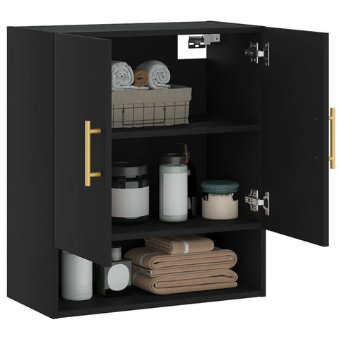 vidaXL Wandschrank Schwarz 60x31x70 cm Holzwerkstoff