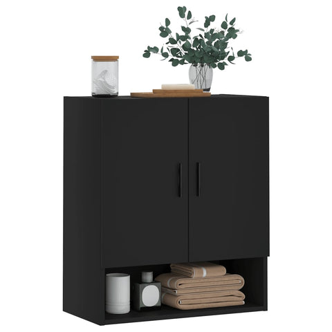 vidaXL Wandschrank Schwarz 60x31x70 cm Holzwerkstoff