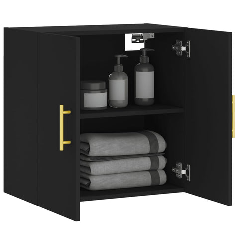 vidaXL Wandschrank Schwarz 60x31x60 cm Holzwerkstoff