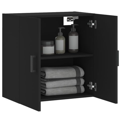 vidaXL Wandschrank Schwarz 60x31x60 cm Holzwerkstoff