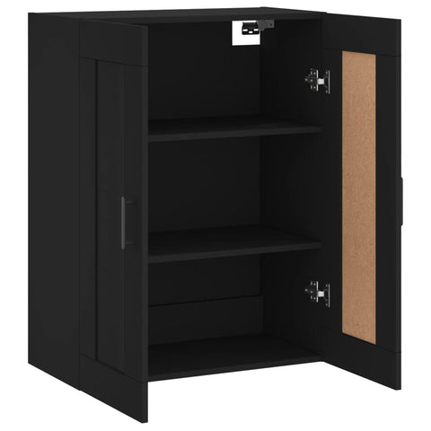 vidaXL Wandschrank Schwarz 69,5x34x90 cm Holzwerkstoff